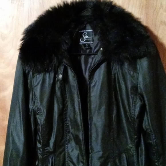 Vintage Sin Jacket faux fur collar  Small - Picture 4 of 13
